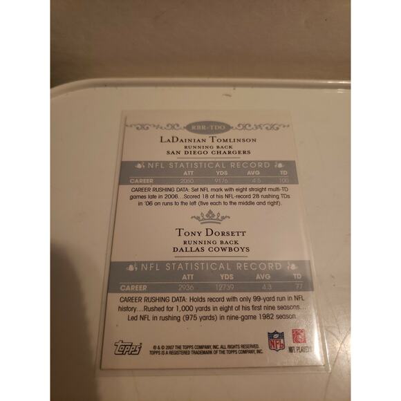 LaDainian Tomlinson 2007 Topps #RBR-TDO - Running Back Royalty - Chargers - NFL - Picture 2 of 3